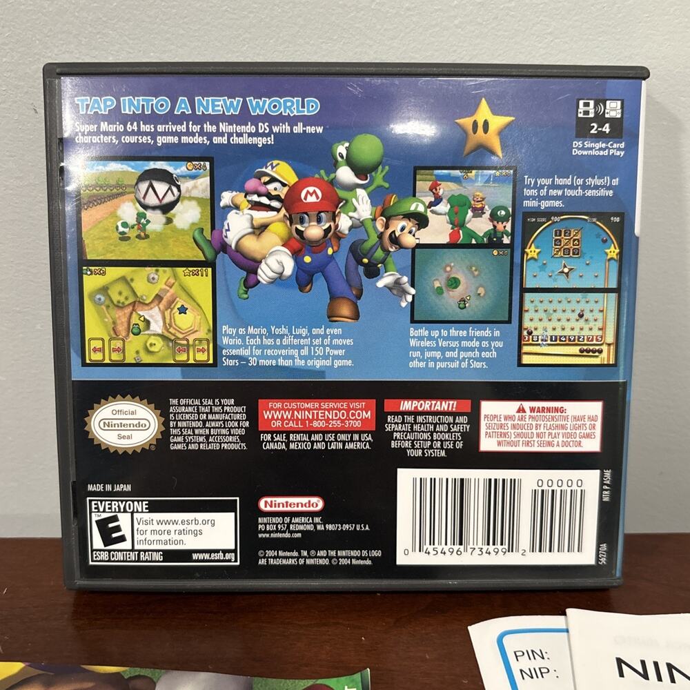 Super Mario 64 DS (Nintendo DS, 2004) Complete With Manual - Picture 7 of 8